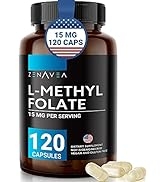 L-Methylfolate 15mg (120 Vegan Capsules) - Max Absorption and Potency - L Methyl Folate Supplemen...