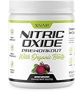 Pre Workout Beet Root Powder - Organic Nitric Oxide Preworkout Booster, Natural Energy & Blood Fl...