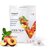 Vitapod Iced Tea+ Peach Refreshing Hydration mix - 30 Pods - Electrolytes, Antioxidants, Vitamin ...