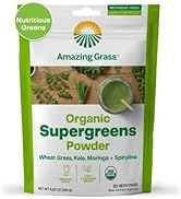 Amazing Grass Super Greens Booster: Greens Powder with Spirulina, Moringa, Wheat Grass & Kale Smo...