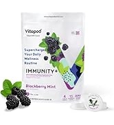 Vitapod Immunity+ Blackberry Mint - Hydration & Immune Support - 30 Pods - Electrolytes, Antioxid...