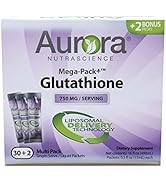 Aurora Nutrascience Mega-Pack Liposomal Glutathione, Immune System Support, Antioxidant, 750 mg p...