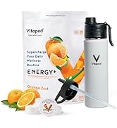 Vitapod Energy+ Orange Zest Flavored Water Enhancer Pods Starter Bundle, 200mg Caffeine, Sugar Fr...