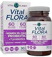 Vital Planet - Vital Flora Women 55+ Daily Probiotic Supplement with 60 Billion Cultures and 60 S...