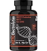 120 MCT Keto Electrolytes Pills | 150 mg Magnesium Probiotics Co Q 10 | Potassium Sodium Chloride...